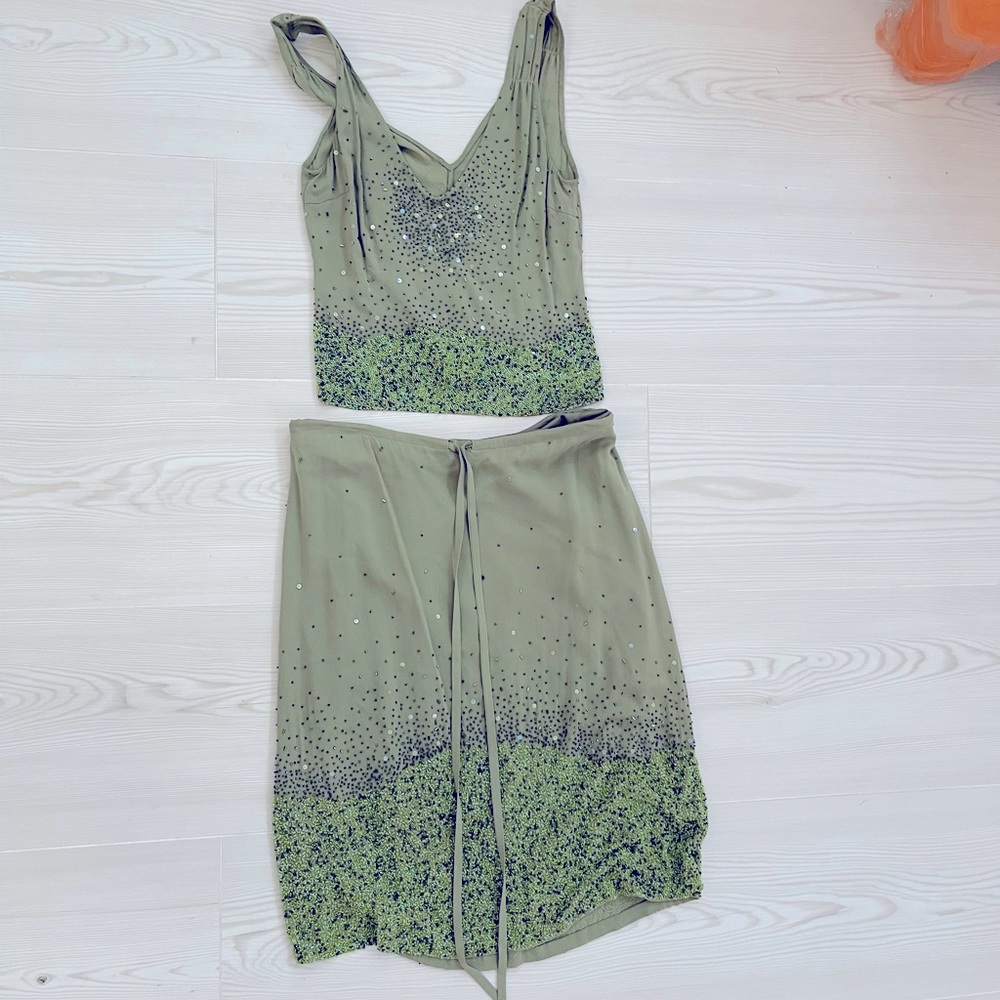 Beaded silk set - gentle used. Size P/ Xs